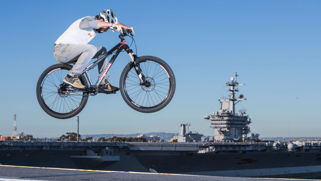 On board the USS Carl Vinson in San Diego for the Navy’s Family Day festivities