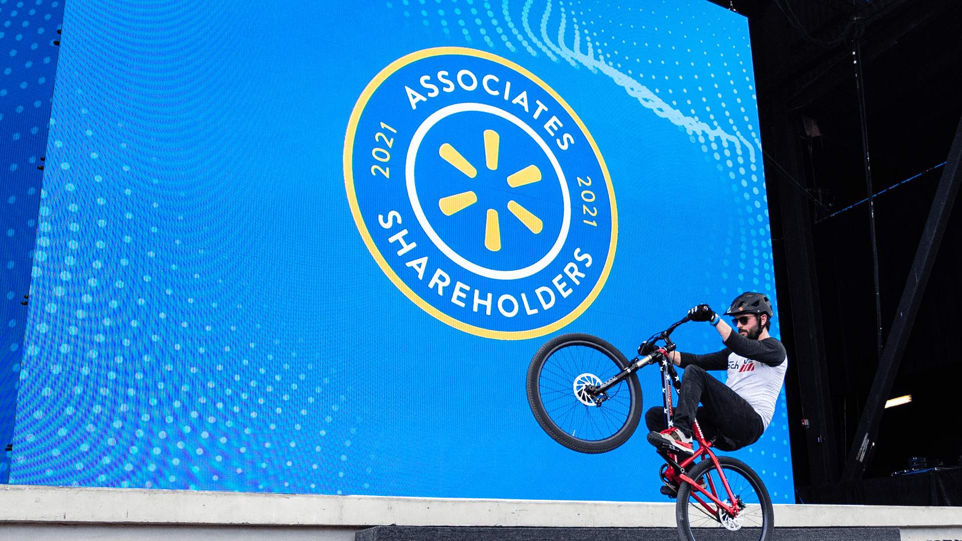 On stage at Walmart’s Shareholders event in Northwest Arkansas